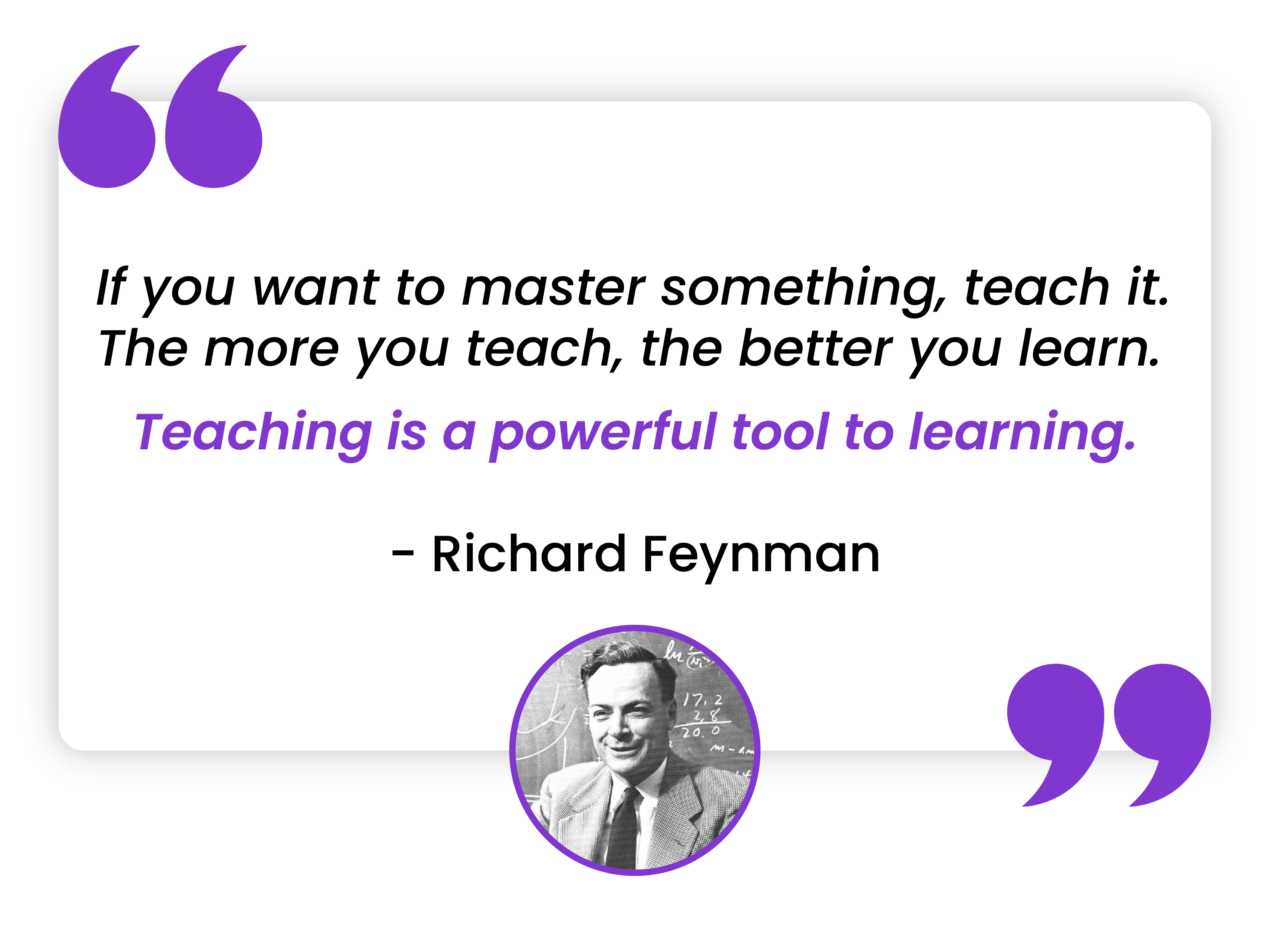 Famous quote by Richard Feynman